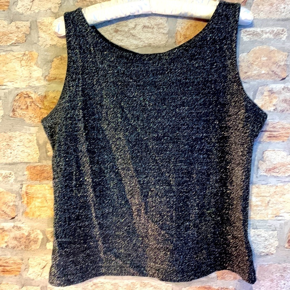 Christie & Jill size small black metallic tank top